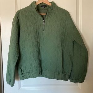 Madewell Green Quilted Sweatshirt